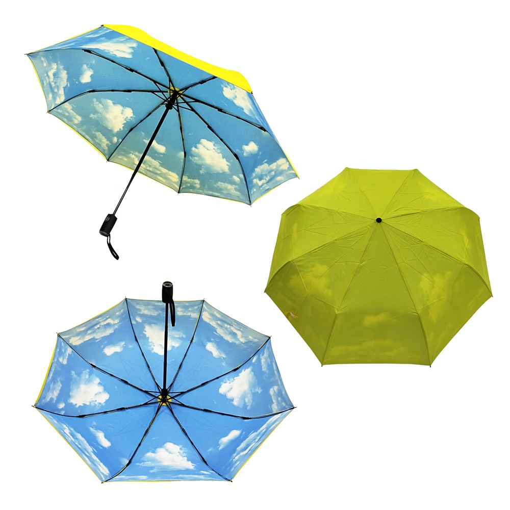 Folding umbrella with double layer-f01